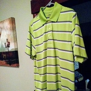 Mens PGA Tour Green Athletic Polo Shirt XL